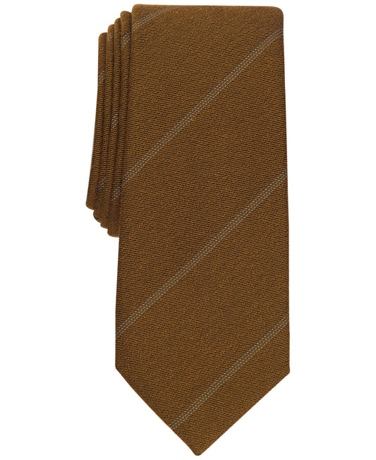 Alfani Men's Slim Stripe Tie Yellow Size Regular